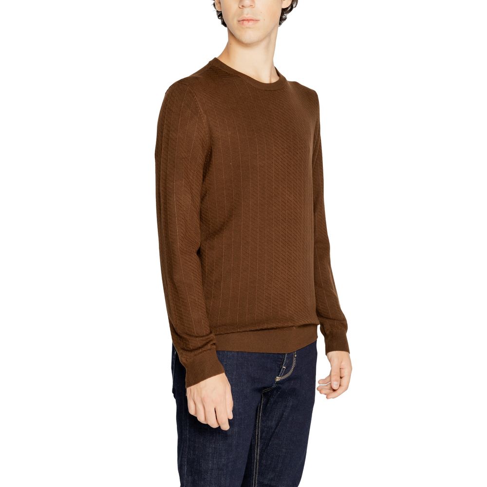 Antony Morato Brown Viscose Men's Sweater
