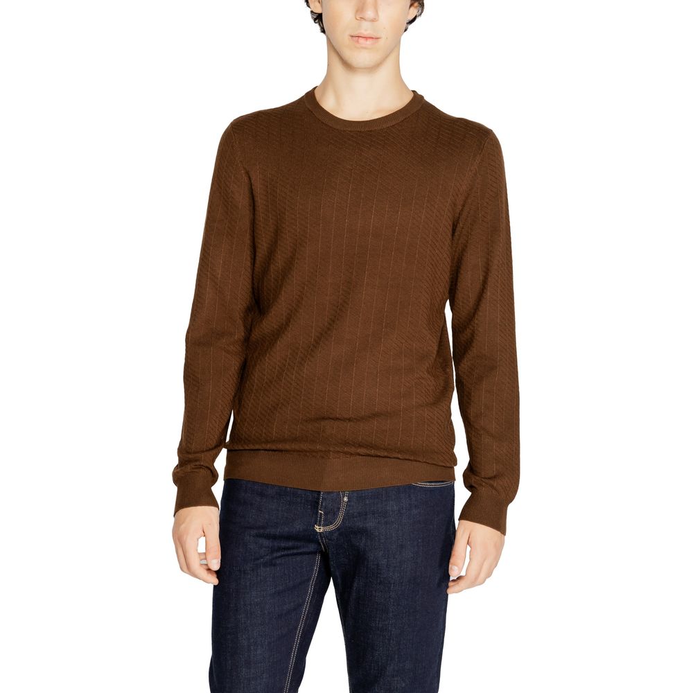 Antony Morato Brown Viscose Men's Sweater