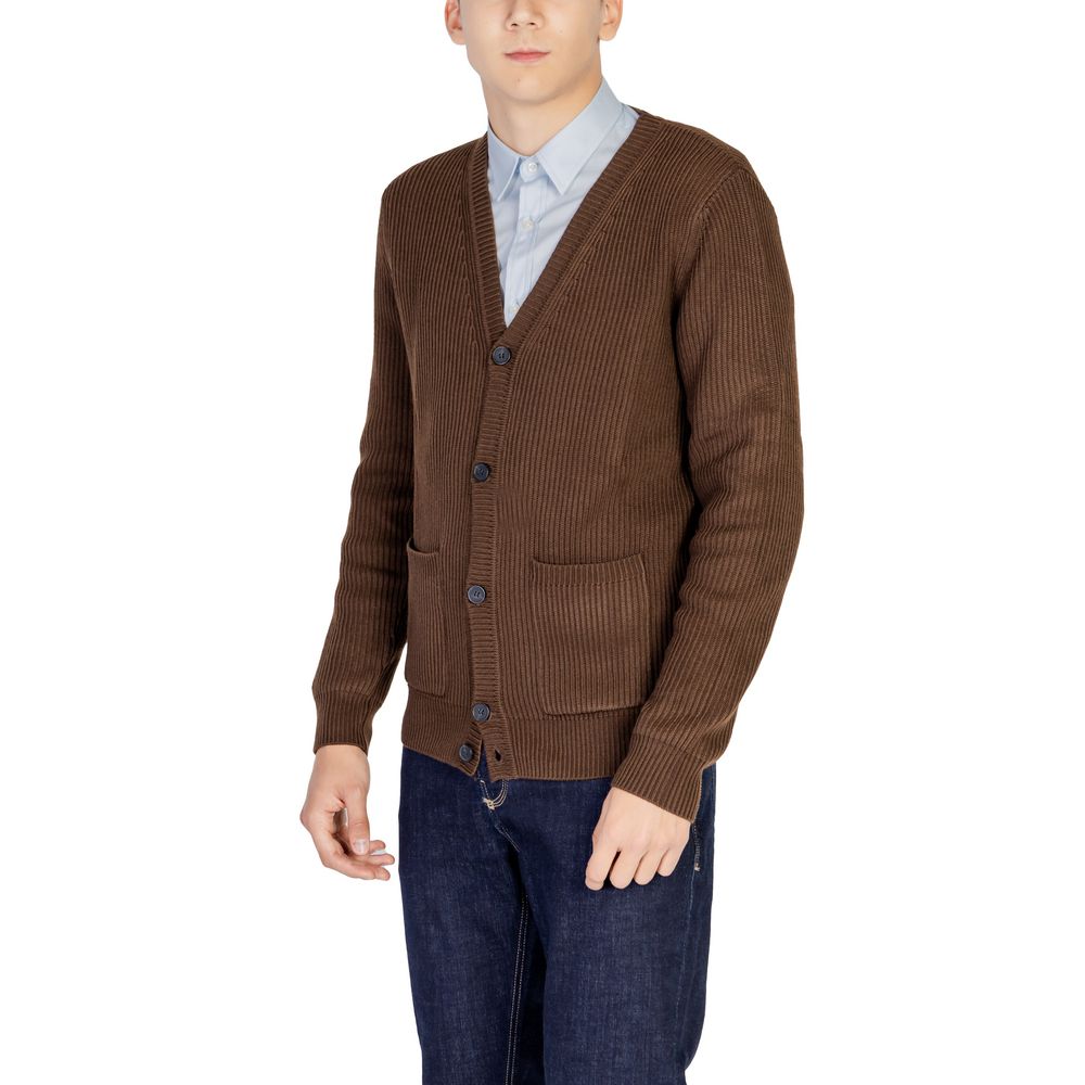 Antony Morato Brown Polyester Men's Cardigan