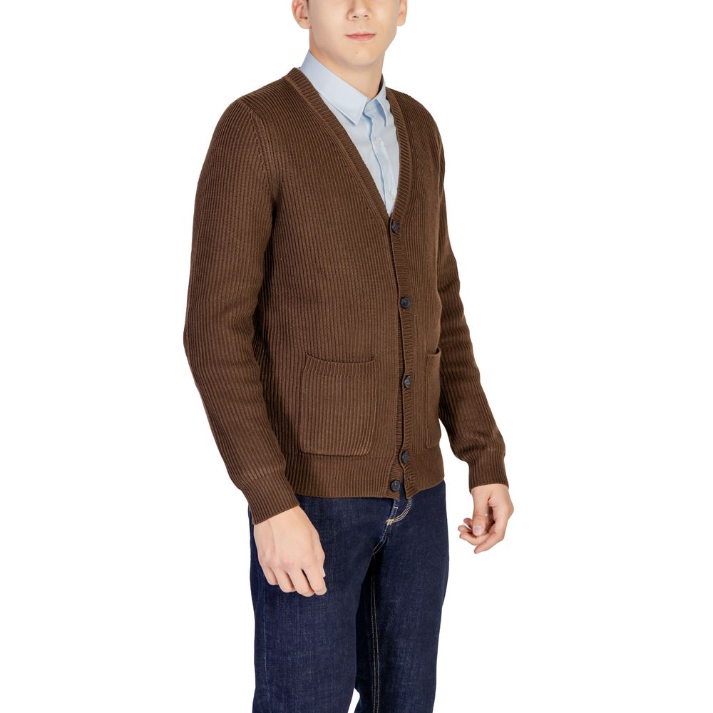 Antony Morato Brown Polyester Men's Cardigan