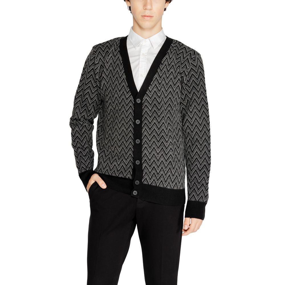 Antony Morato Black Mohair Men's Cardigan