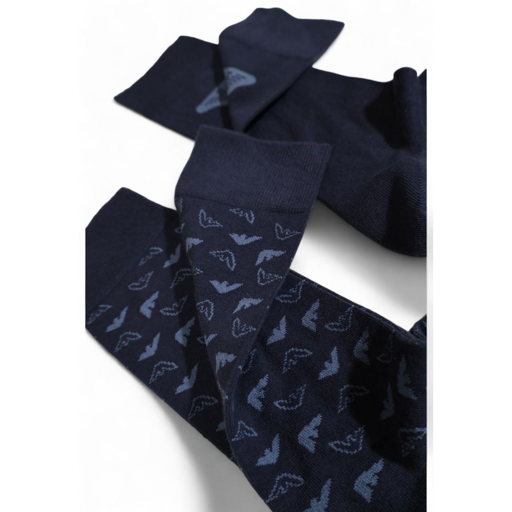 Emporio Armani Underwear Blue Cotton Men's Sock