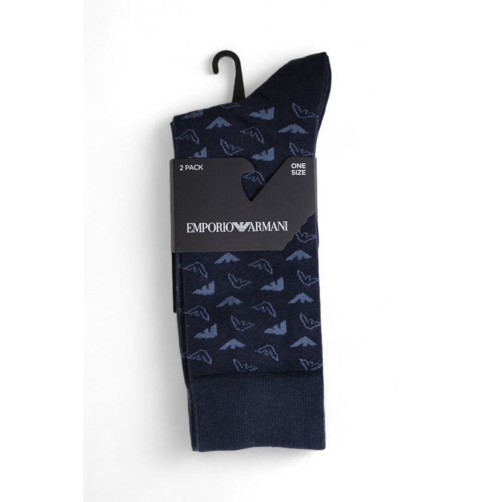 Emporio Armani Underwear Blue Cotton Men's Sock