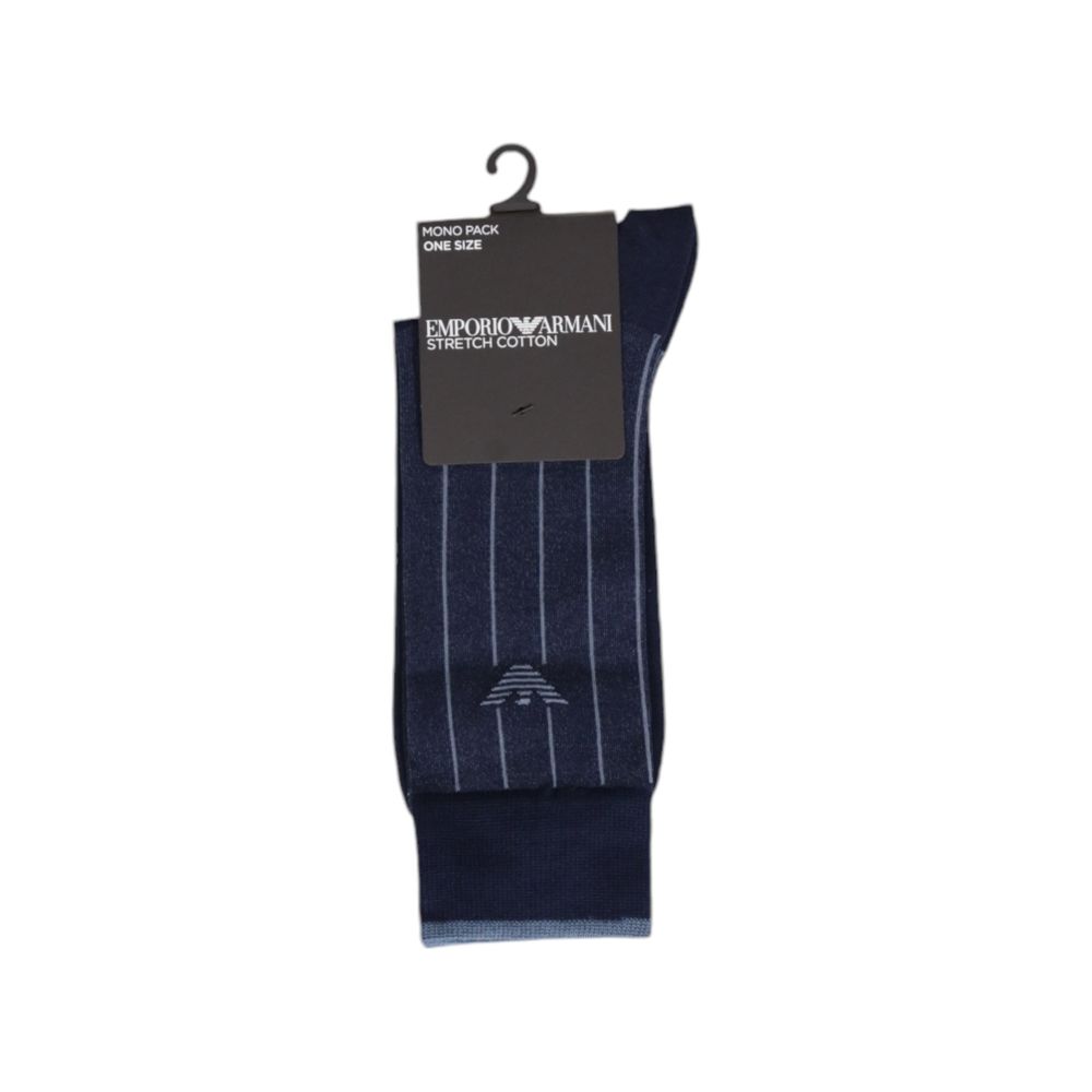 Emporio Armani Underwear Blue Cotton Men's Sock
