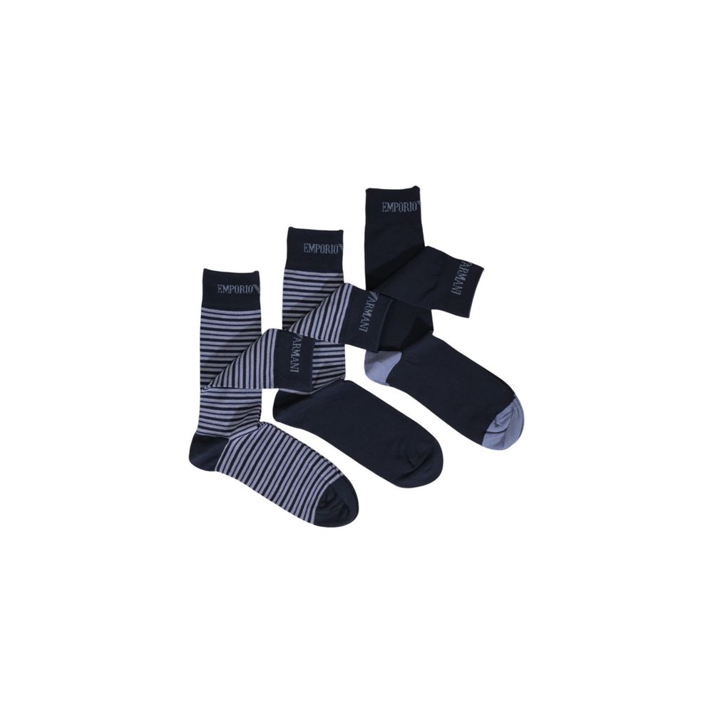 Emporio Armani Underwear Blue Cotton Men's Sock