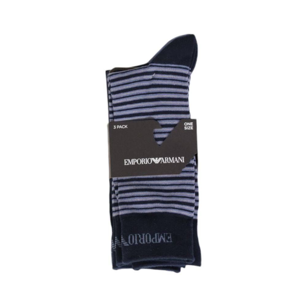 Emporio Armani Underwear Blue Cotton Men's Sock