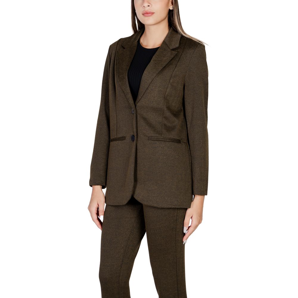 ICHI Green Polyester Suits & Women's Blazer
