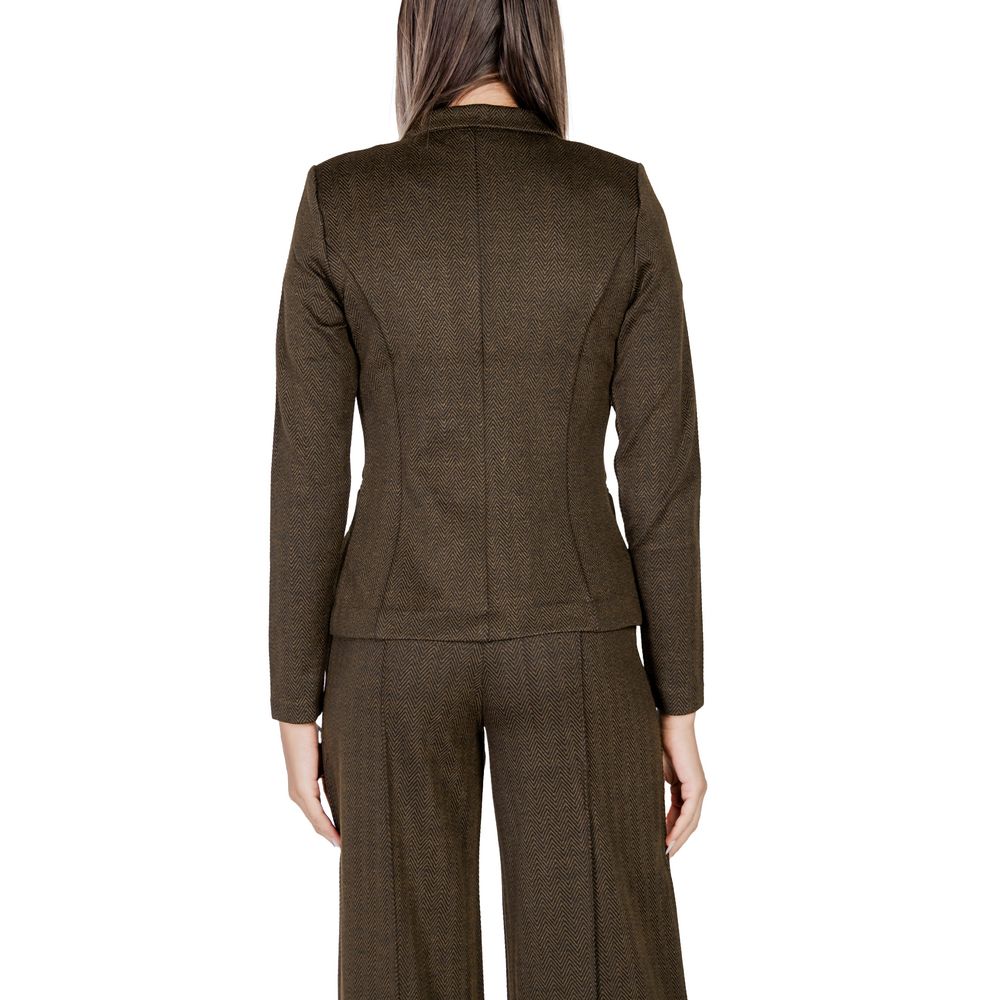 ICHI Green Polyester Suits & Women's Blazer