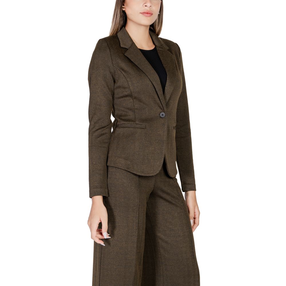 ICHI Green Polyester Suits & Women's Blazer