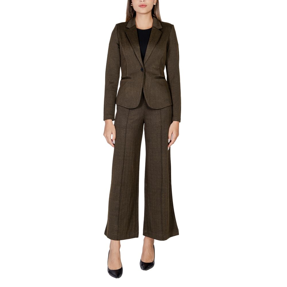 ICHI Green Polyester Suits & Women's Blazer