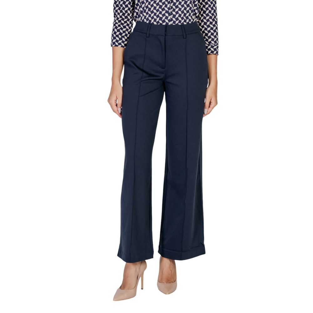 ICHI Blue Polyester Jeans & Women's Pant