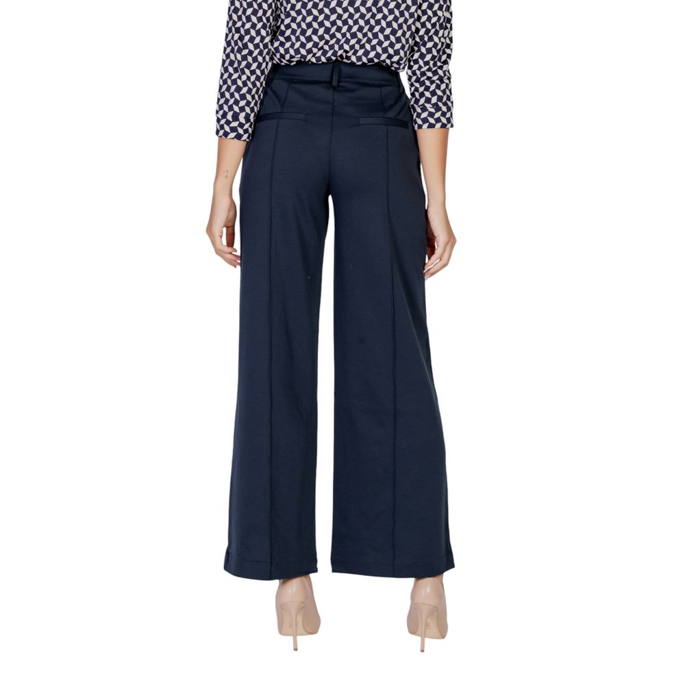 ICHI Blue Polyester Jeans & Women's Pant