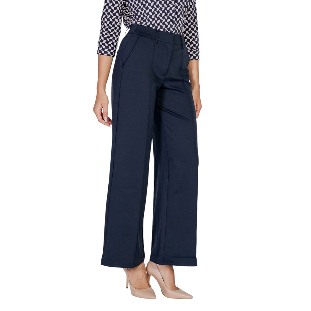 ICHI Blue Polyester Jeans & Women's Pant