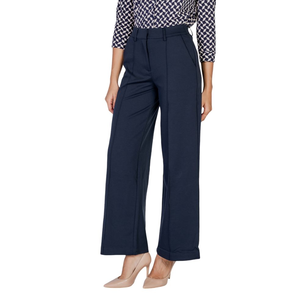 ICHI Blue Polyester Jeans & Women's Pant