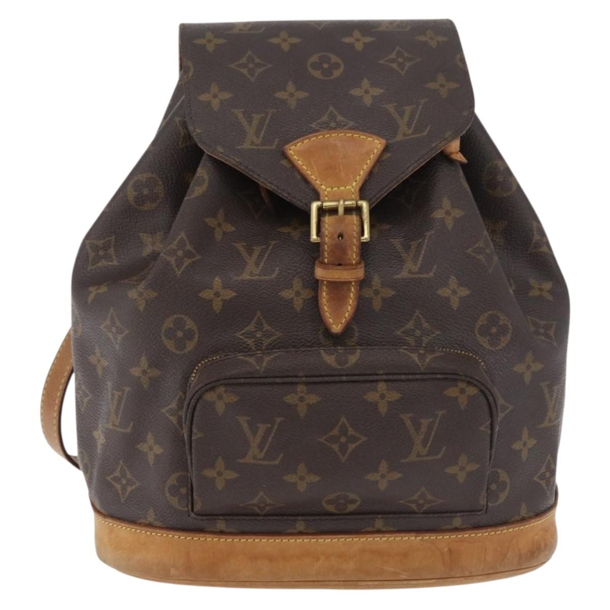 Louis Vuitton Vintage Montsouris Monogram Canvas Brown Canvas Backpack Bag (Pre-Owned)