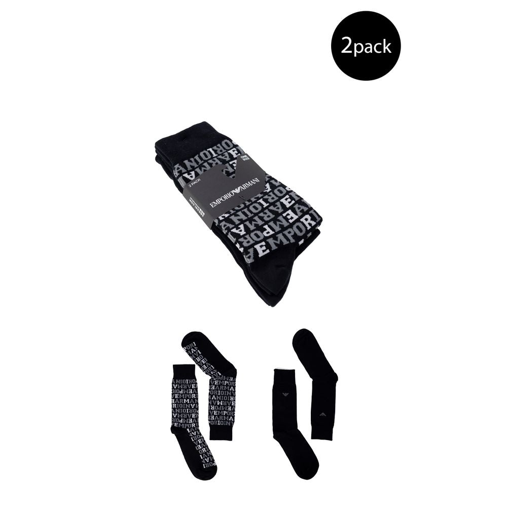 Emporio Armani Underwear Black Cotton Men's Sock