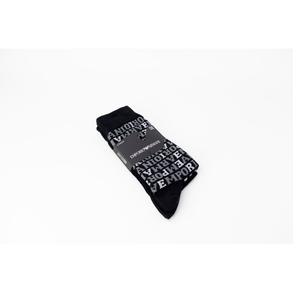 Emporio Armani Underwear Black Cotton Men's Sock