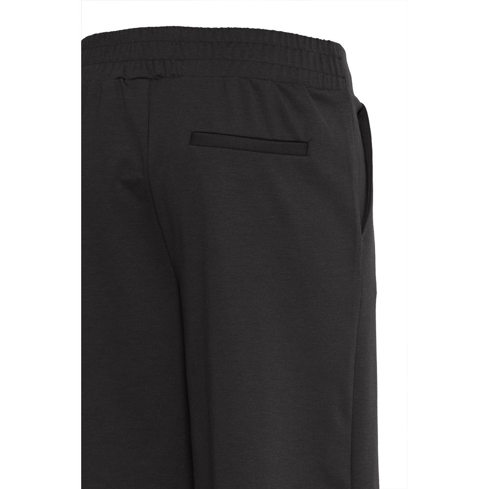ICHI Black Recycled Polyurethane Jeans & Women's Pant