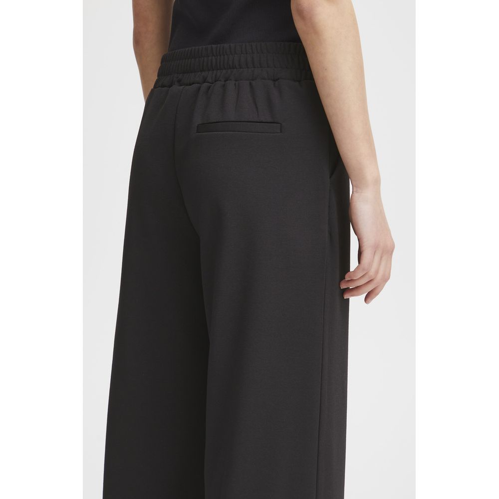 ICHI Black Recycled Polyurethane Jeans & Women's Pant
