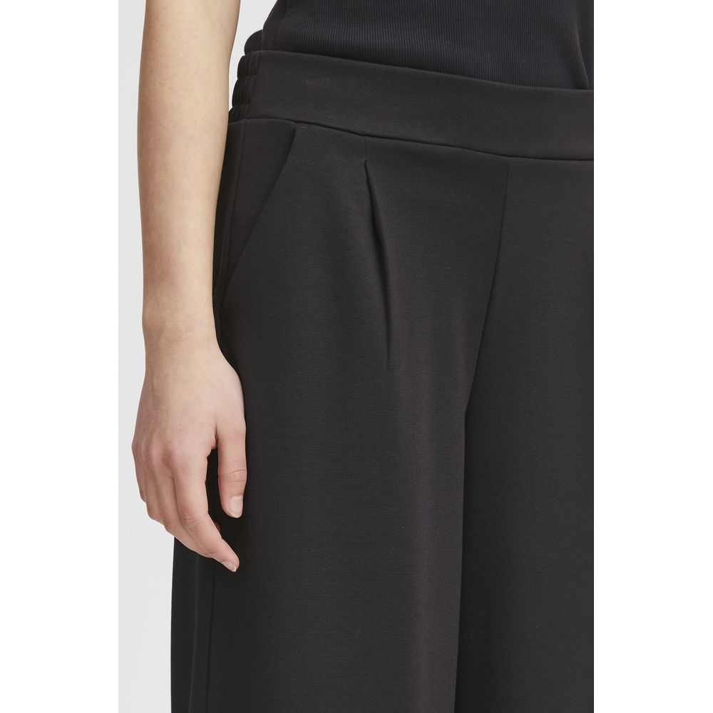 ICHI Black Recycled Polyurethane Jeans & Women's Pant