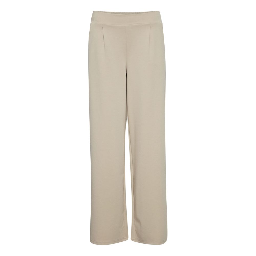 ICHI Beige Recycled Polyurethane Jeans & Women's Pant