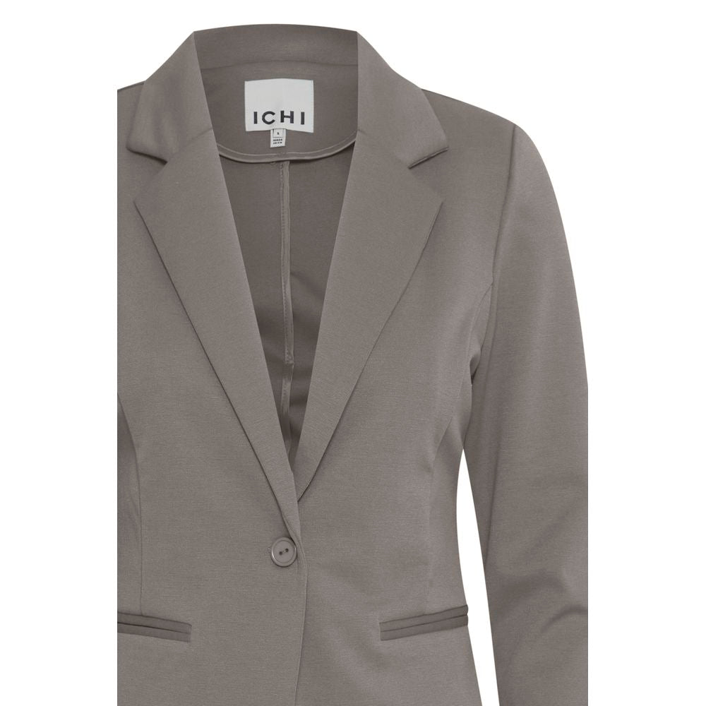 ICHI Gray Polyester Suits & Women's Blazer