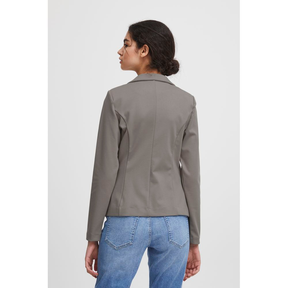 ICHI Gray Polyester Suits & Women's Blazer