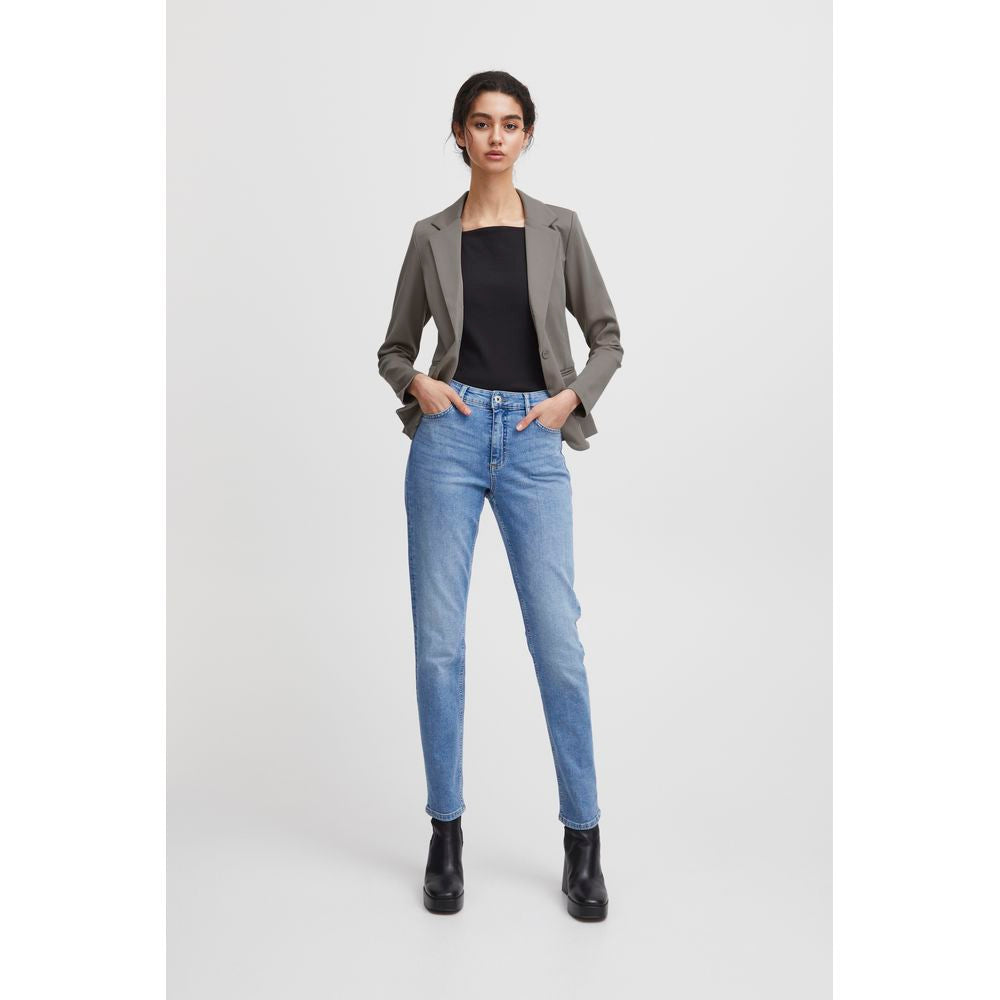 ICHI Gray Polyester Suits & Women's Blazer