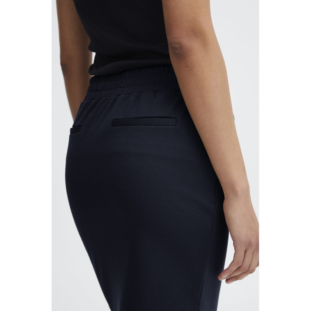 ICHI Blue Polyester Women's Skirt