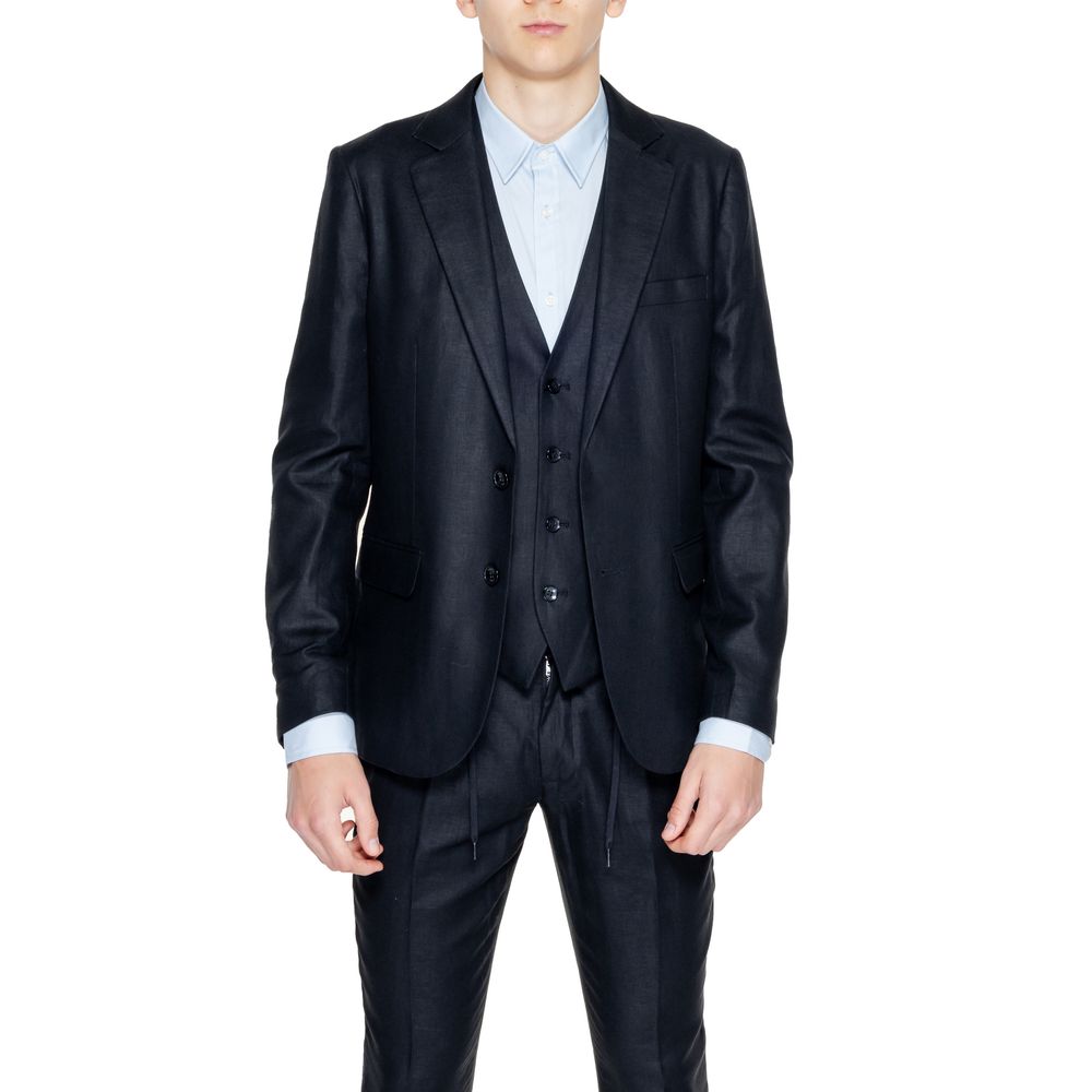Antony Morato Black Linen Men's Blazer