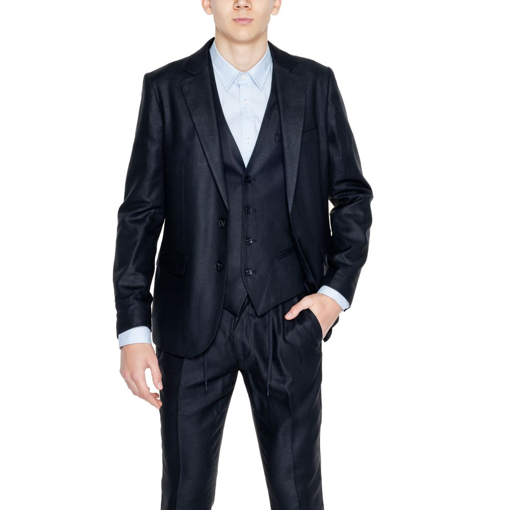 Antony Morato Black Linen Men's Blazer