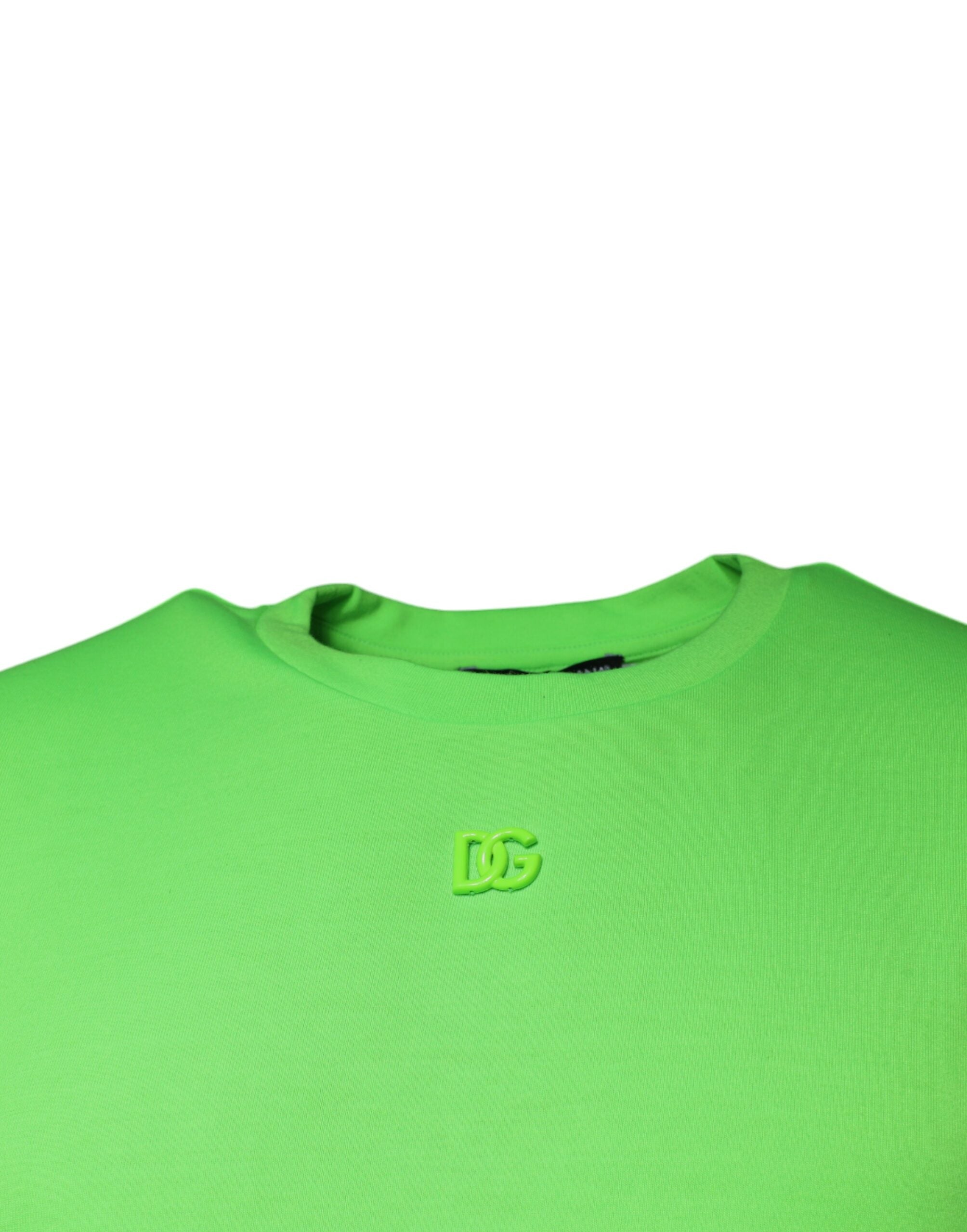 Dolce & Gabbana Green Logo Round Neck Short Sleeves Men's T-shirt