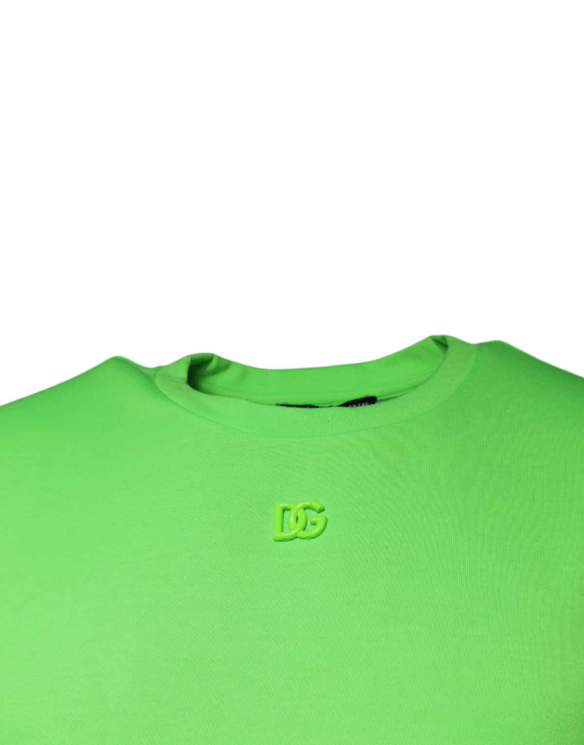 Dolce & Gabbana Green Logo Round Neck Short Sleeves Men's T-shirt