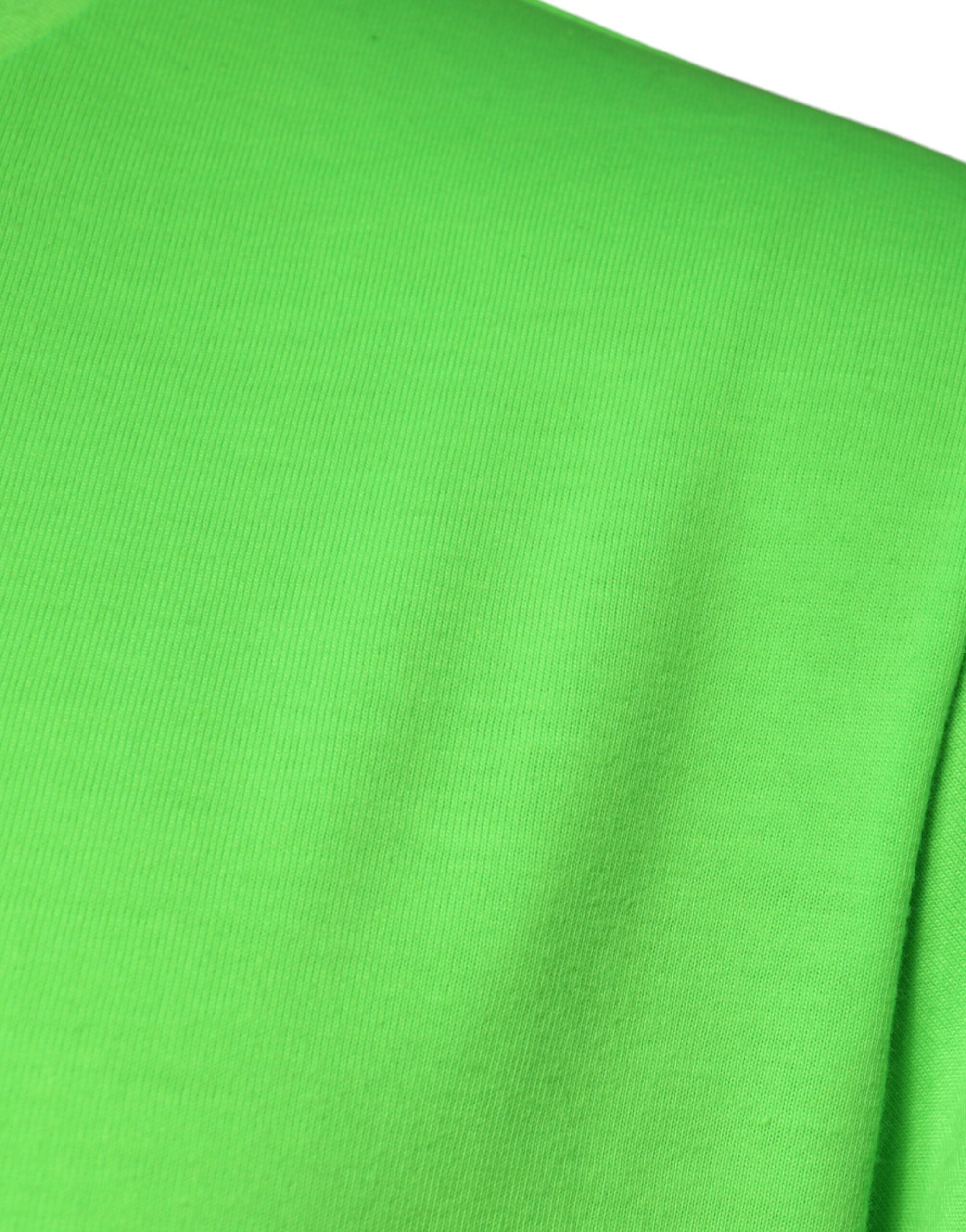 Dolce & Gabbana Green Logo Round Neck Short Sleeves Men's T-shirt