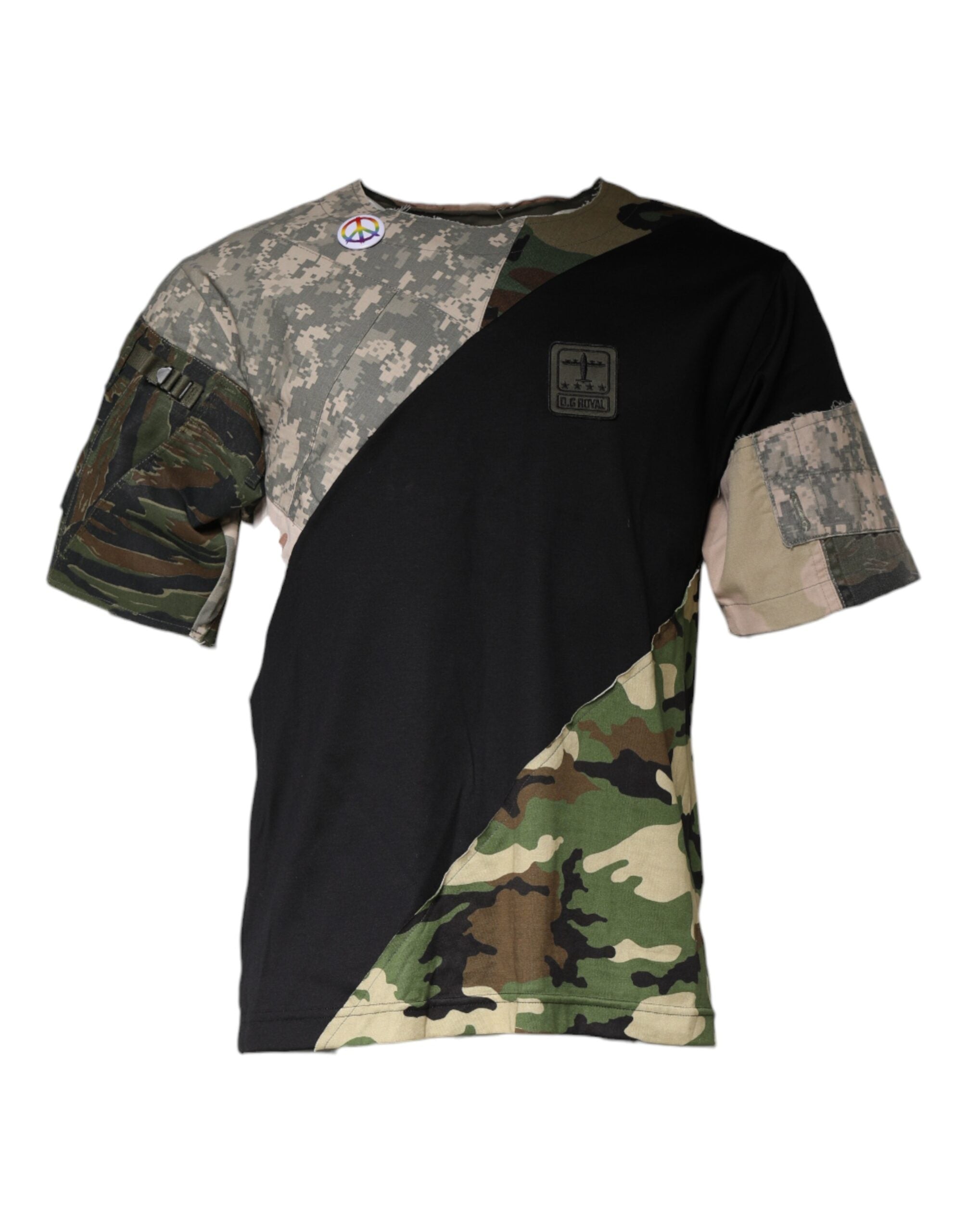 Dolce & Gabbana Multicolor Camouflage Cotton Round Neck Men's T-shirt (Pre-Owned)