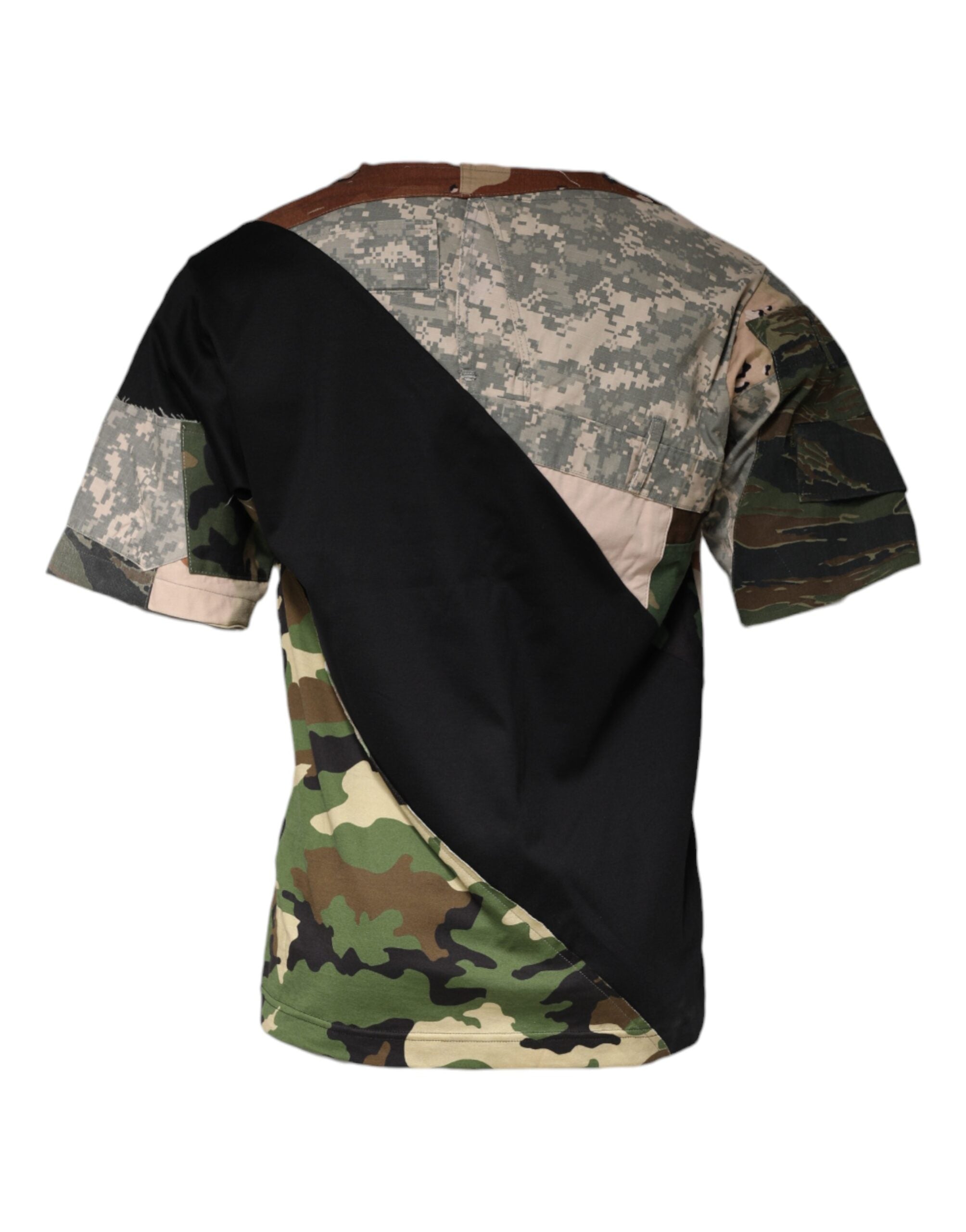 Dolce & Gabbana Multicolor Camouflage Cotton Round Neck Men's T-shirt (Pre-Owned)