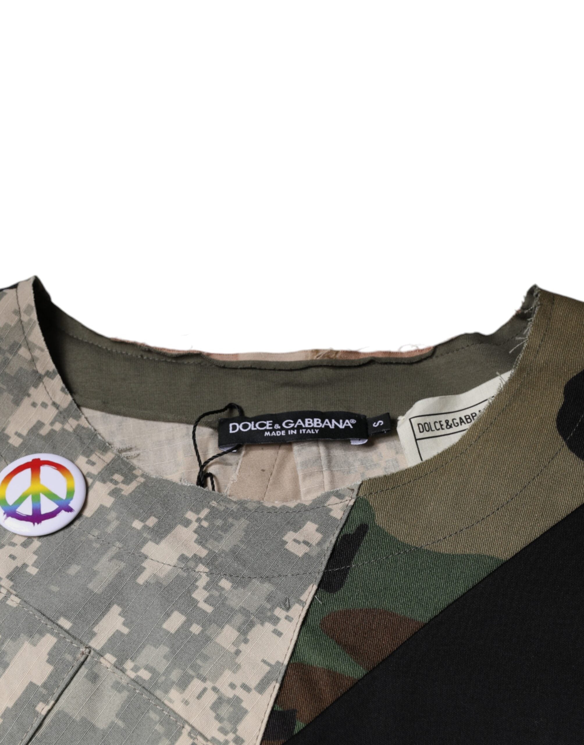 Dolce & Gabbana Multicolor Camouflage Cotton Round Neck Men's T-shirt (Pre-Owned)
