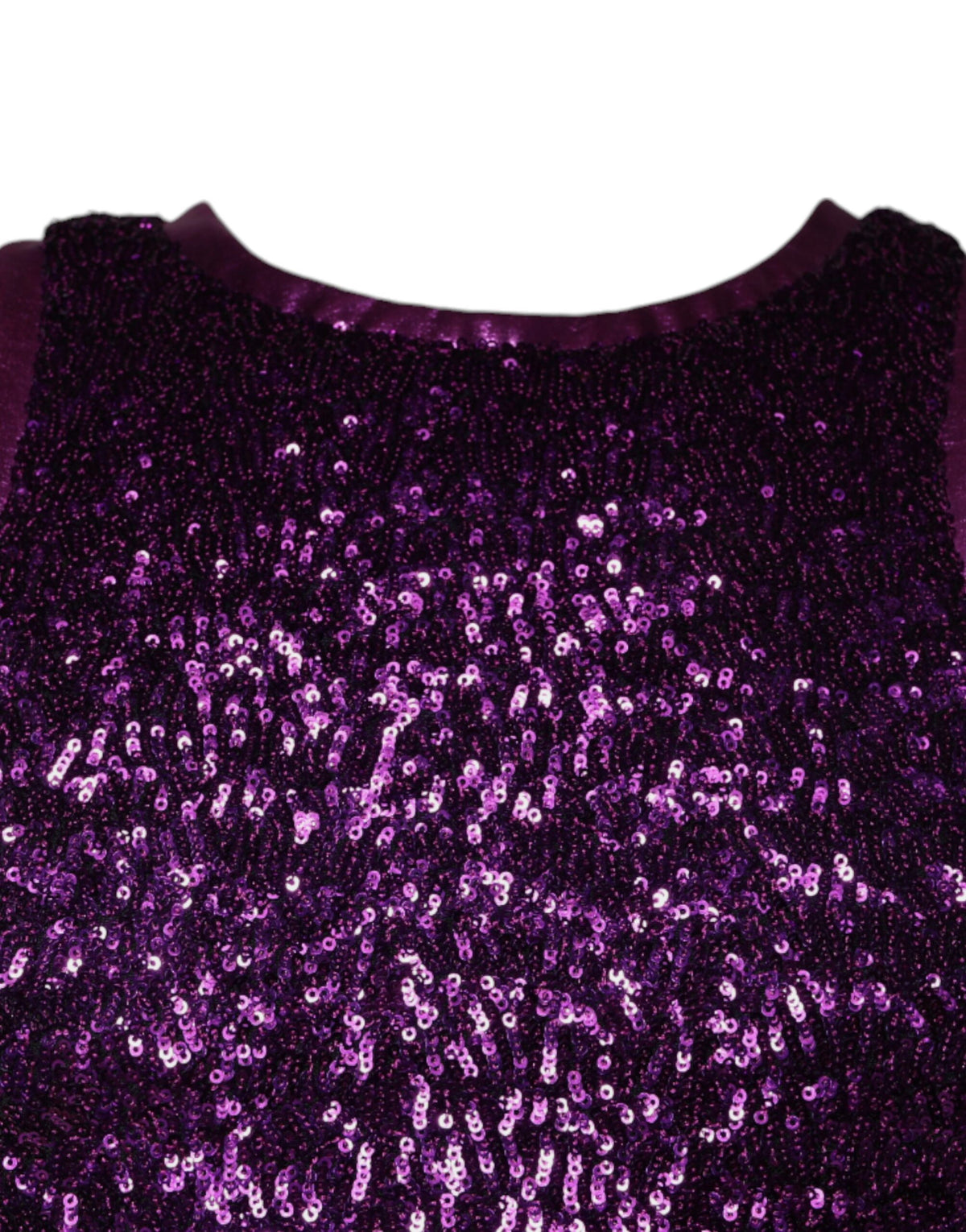 Dolce & Gabbana Purple Sequin Round Neck Sleeveless Men's T-shirt