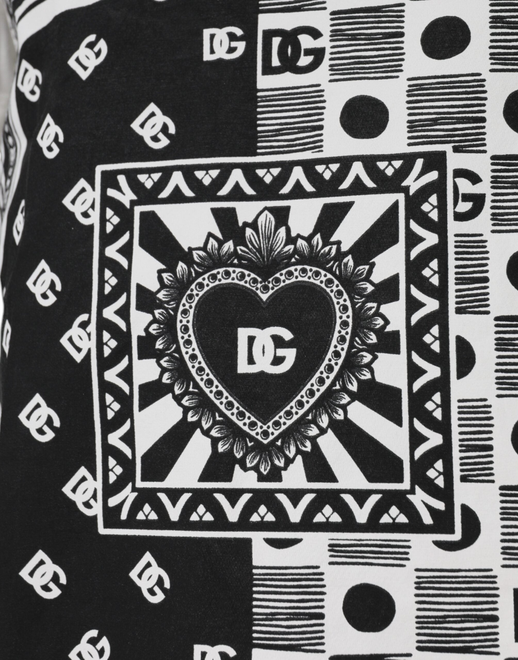 Dolce & Gabbana White Bandana Print Cotton Short Sleeves Men's T-shirt (Pre-Owned)