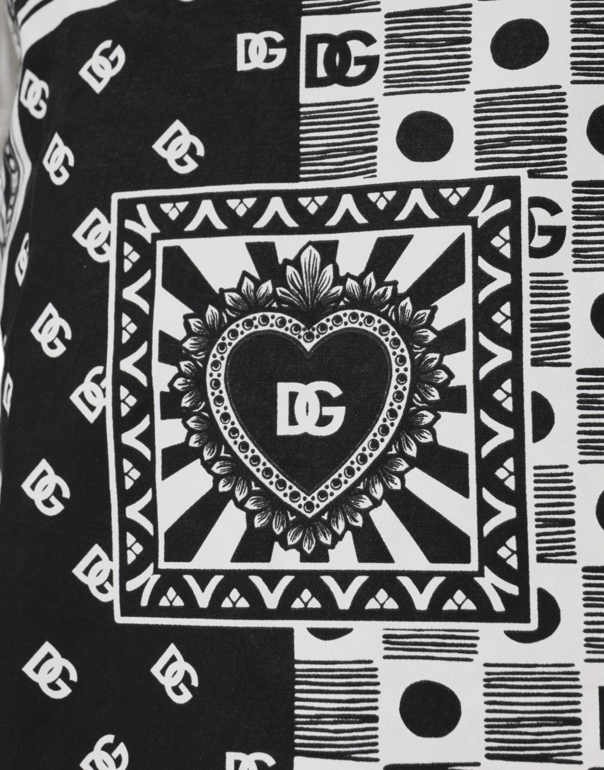 Dolce & Gabbana White Bandana Print Cotton Short Sleeves Men's T-shirt (Pre-Owned)