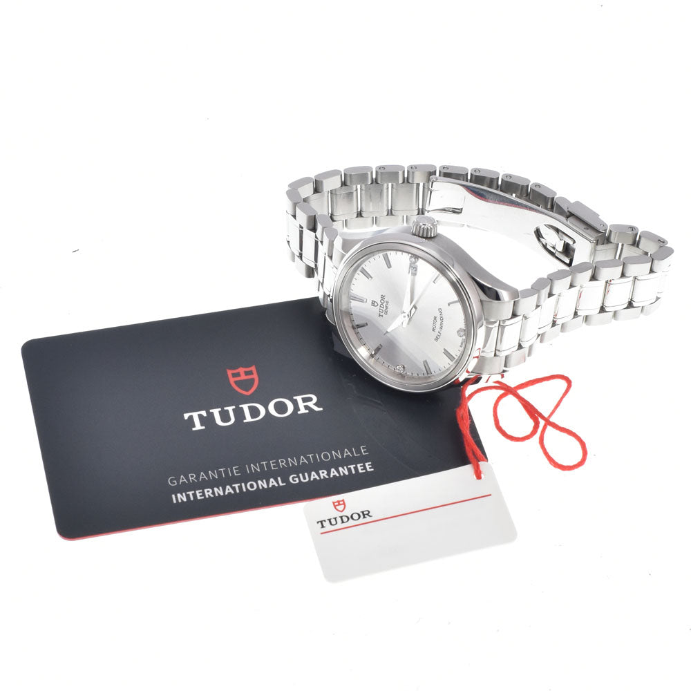 Tudor Style Date Automatic Stainless Steel With Diamonds Watch (Pre-Owned)