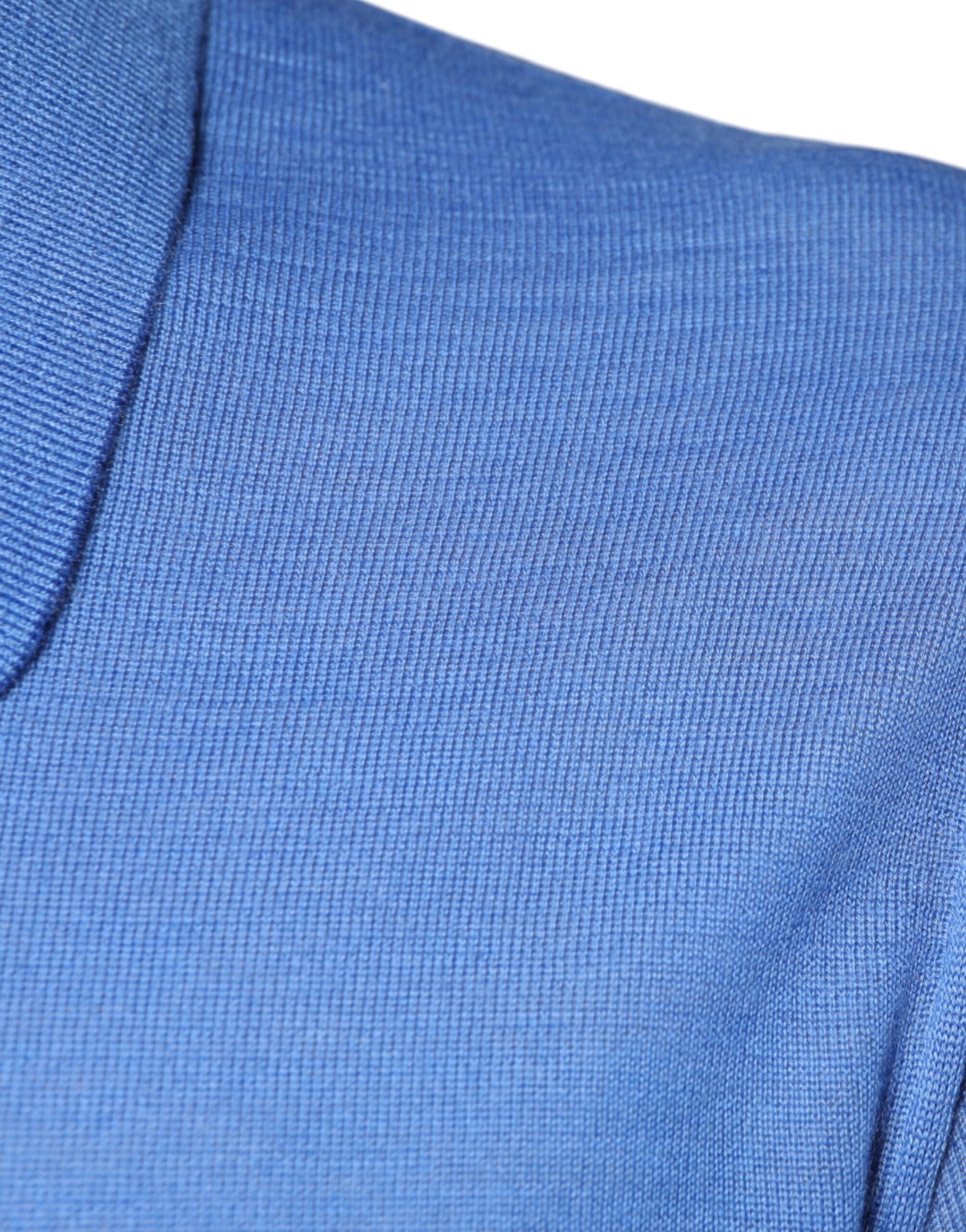 Dolce & Gabbana Blue Cashmere Short Sleeves Men Polo Men's T-shirt (Pre-Owned)