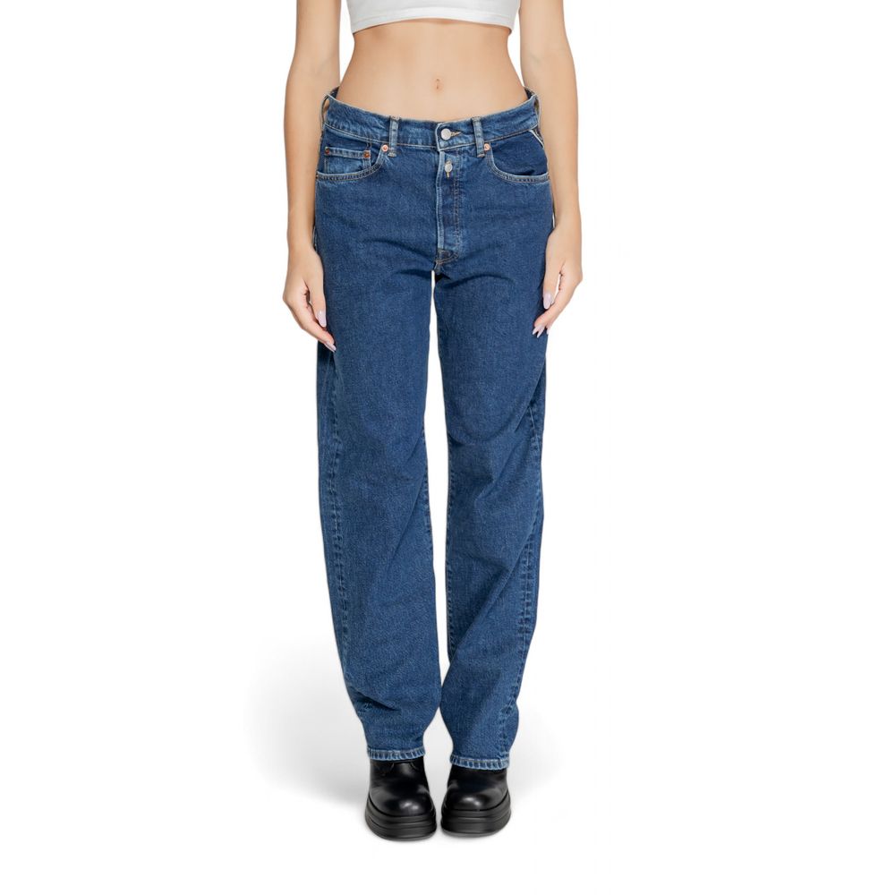 Replay Blue Cotton Mom Women's Jeans