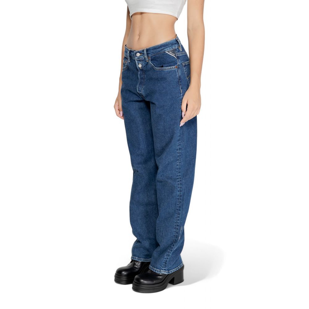 Replay Blue Cotton Mom Women's Jeans
