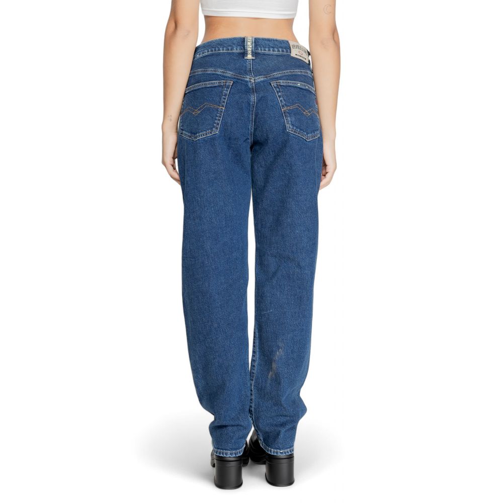Replay Blue Cotton Mom Women's Jeans