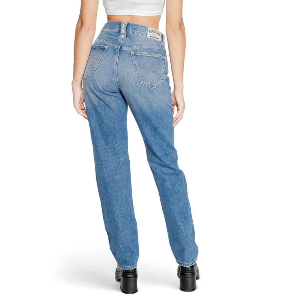 Replay Blue Cotton Mom Women's Jeans