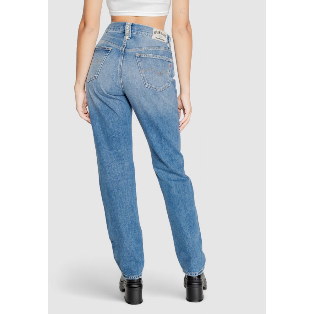 Replay Blue Cotton Mom Women's Jeans