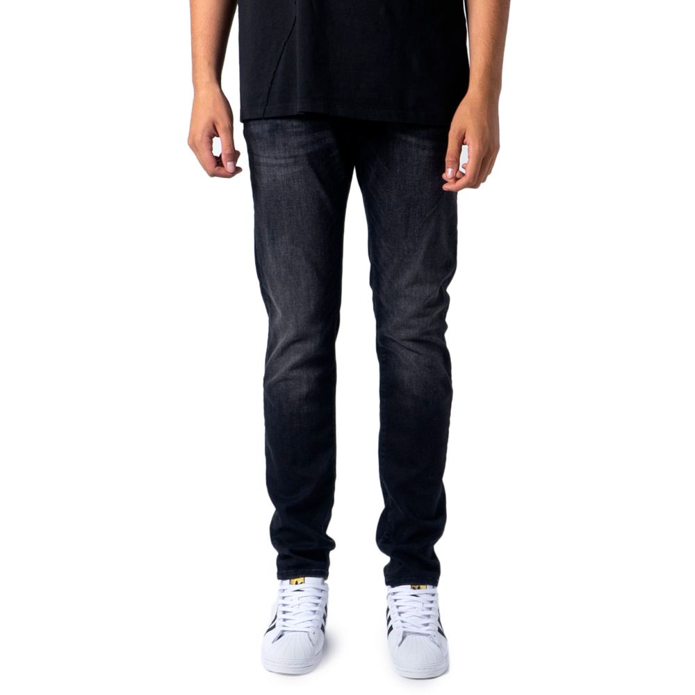 Jack Jones Black Cotton Jeans & Men's Pant