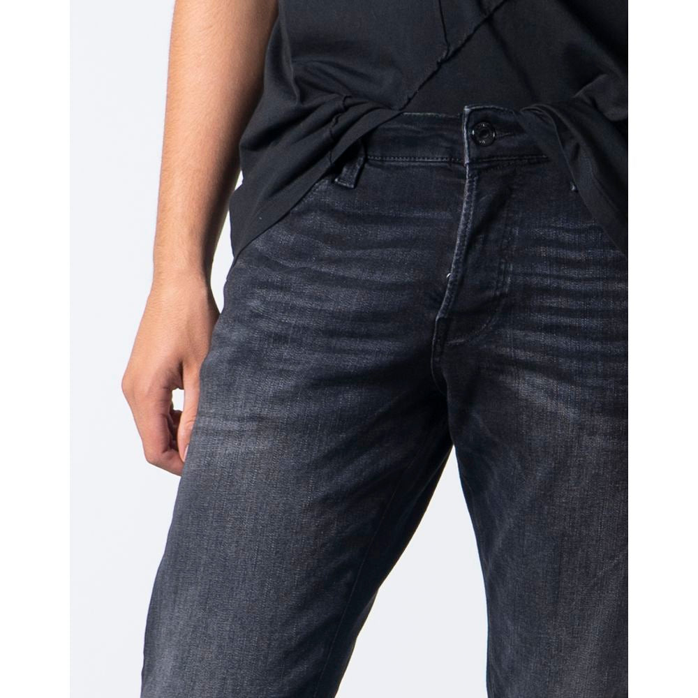 Jack Jones Black Cotton Jeans & Men's Pant