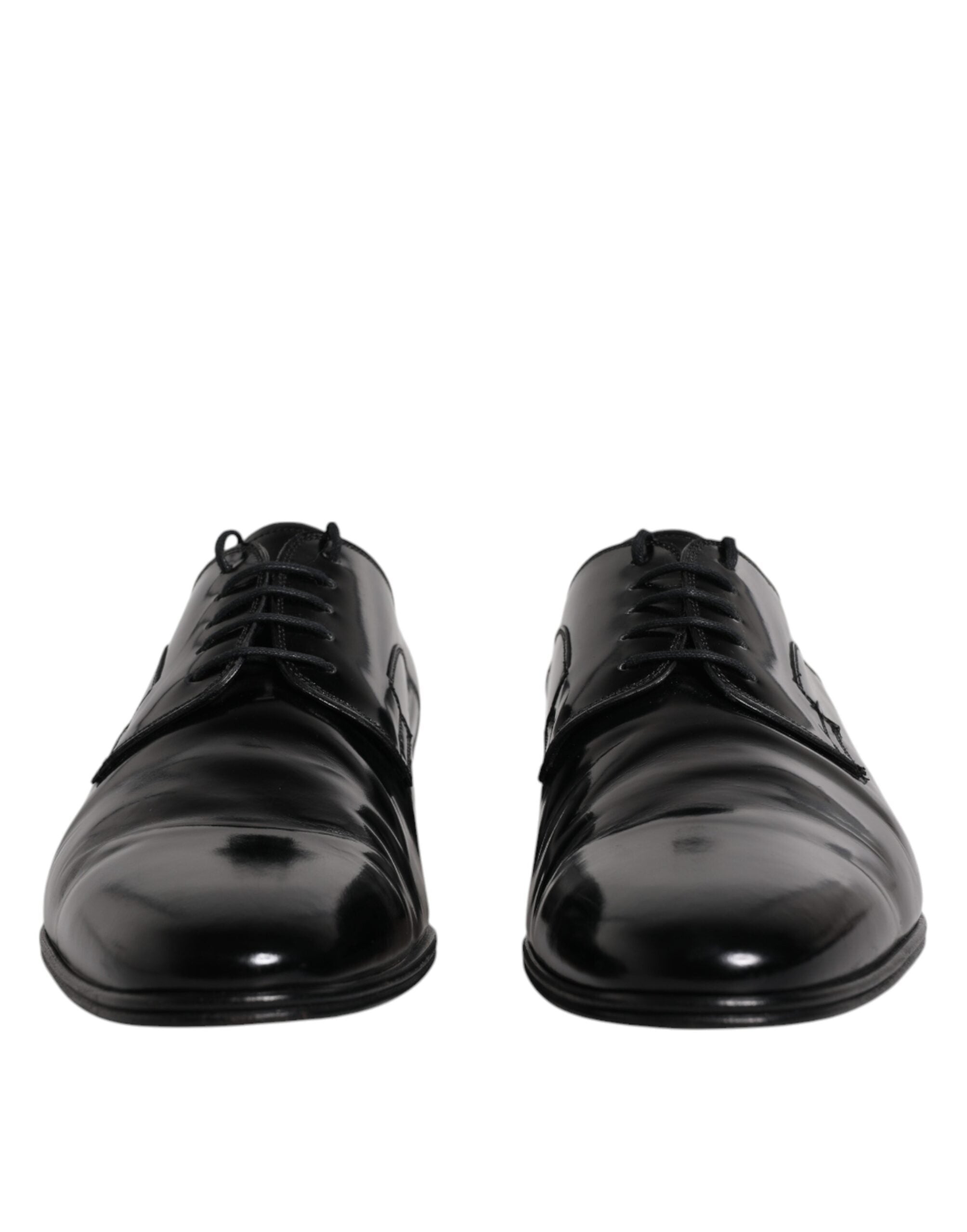 Dolce & Gabbana Black Leather Lace Up Derby Formal Men's Shoes (Pre-Owned)